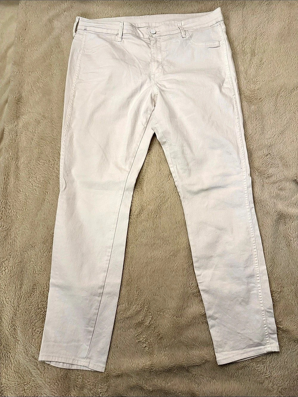 H&M Skinny Ankle Regular Waist & Denim Skinny Jeans White